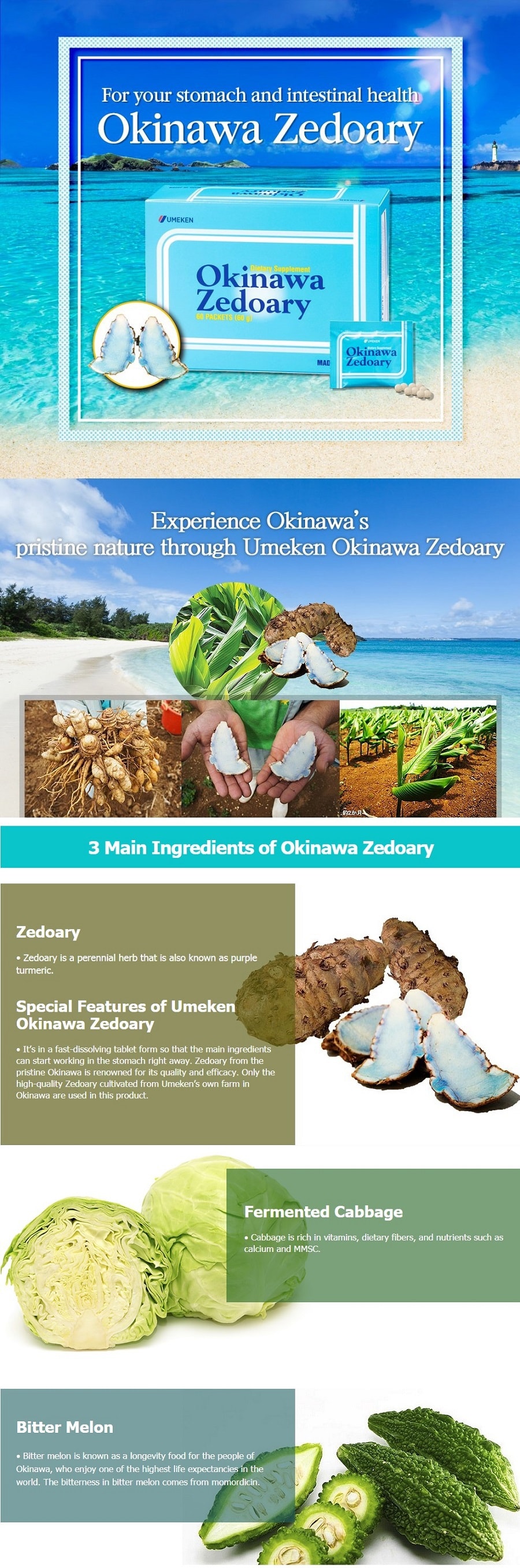 Okinawa Zedoary 60 Packets/ 1 Month Supply
