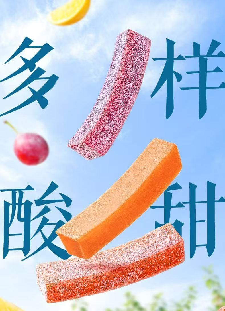  三隻松鼠 西梅山楂 乳酸菌柳橙 酵素山楂 開胃三口味果肉條 原果打漿 軟糯清新酸甜 150g