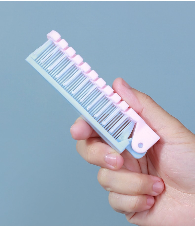 【中国直邮】 上野拉美拉 外出便携小巧折叠梳子随身两用卷发按摩梳防静电学生宿舍头皮护理 25g