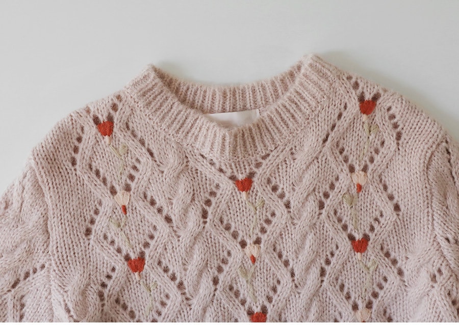 Knit pink free size