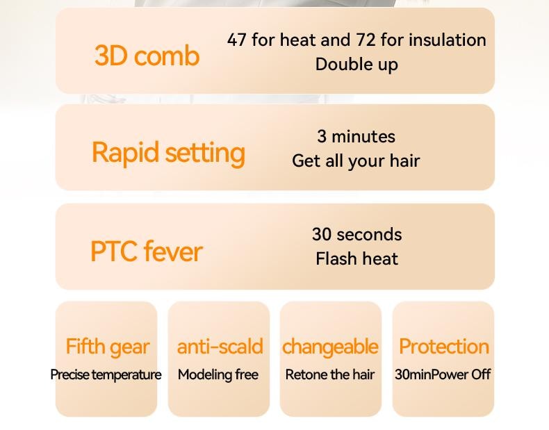 金米 直板夾 捲髮棒 持久電梳子 不傷髮 家用小型直髮梳 KD680C 1台