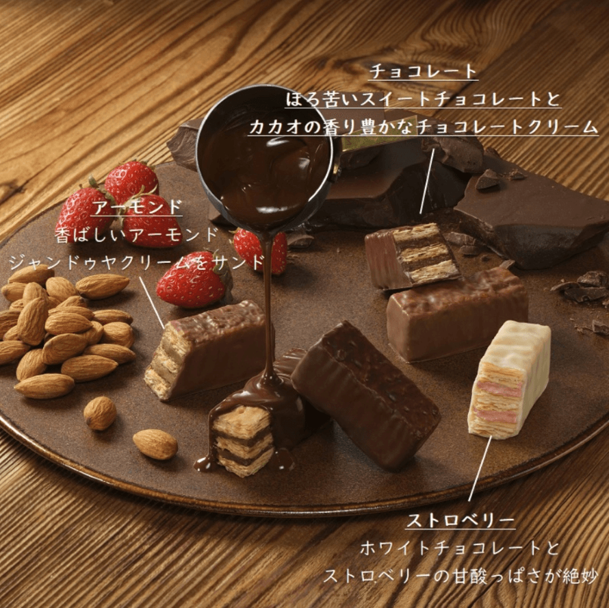 【日本直郵】MARY'S 巧克力千層酥拿破崙威化奶油零食3種口味10枚入