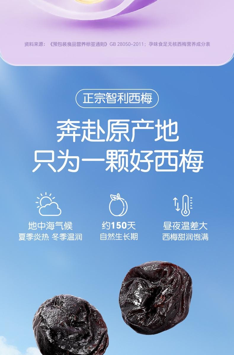 【中國直郵】 孕味食足 西梅干蜜餞果乾孕婦解饞零食(原味+酸味+無核)3袋裝
