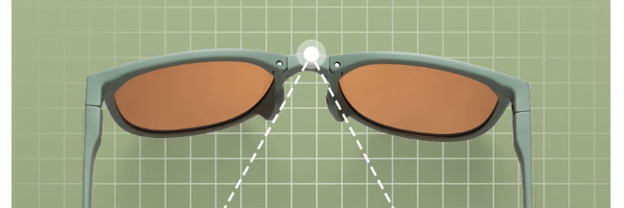 BENEUNDER蕉下 昼望系列 超轻便携可折叠太阳眼镜 墨镜 男女款 琥珀咖