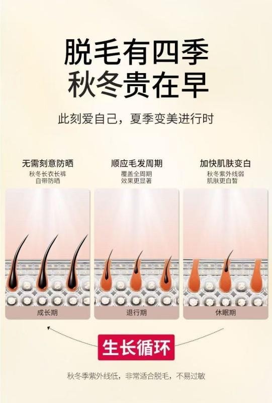 【中國直郵】榮事達 冰點除毛儀家用美容全身剃毛機神器 綠色 1個