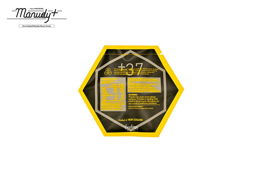 MANUDY+ Natural Manuka Honey lozenges contains NZ Propolis (25 Counts)