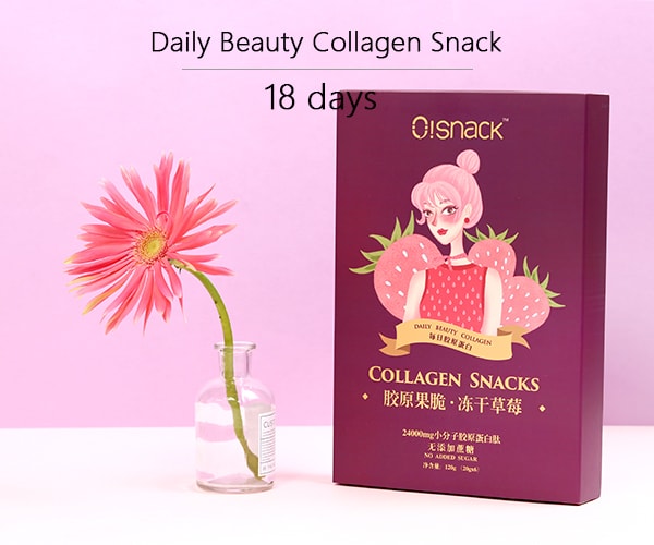 Beauty Collagen Snack 18 days 360g Freeze-dried Fruits Strawberry