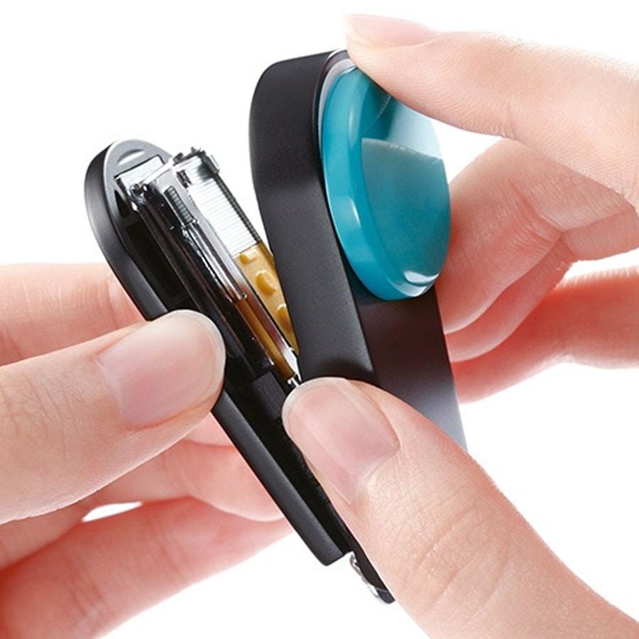 【日本直郵】MAX美克司 大連結造型迷你訂書機 藍色