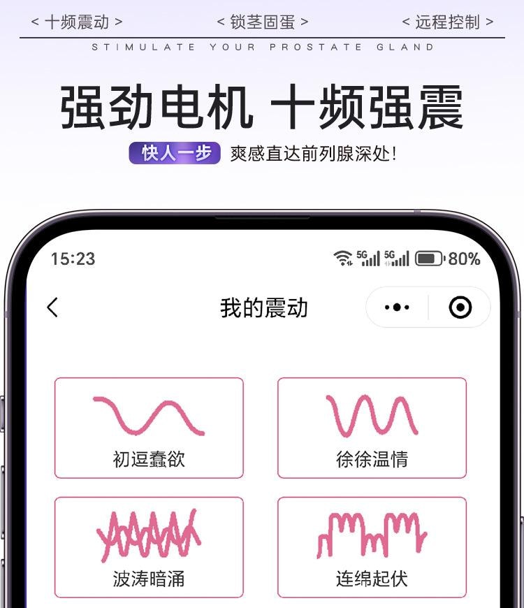 【中國直郵】 謎姬 隱能前列腺按摩外出穿戴便攜式震動按摩成年男性自慰器1個裝