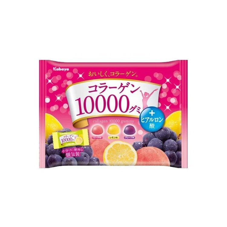 【日本直邮】KABAYA卡巴也 果汁软糖 葡萄柠檬桃子味 130g
