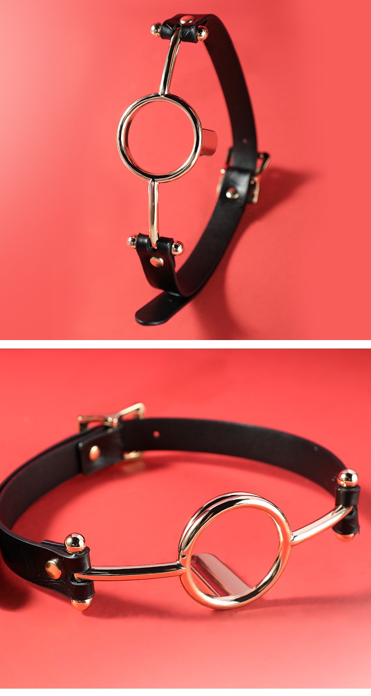 【中國直郵】謎姬 壓舌口環 SM另類玩具 成人性愛趣味玩具 金色款 1件