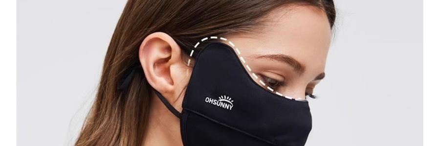 OHSUNNY 暮光系列 防晒护眼角口罩 面罩防晒黑 暗夜黑