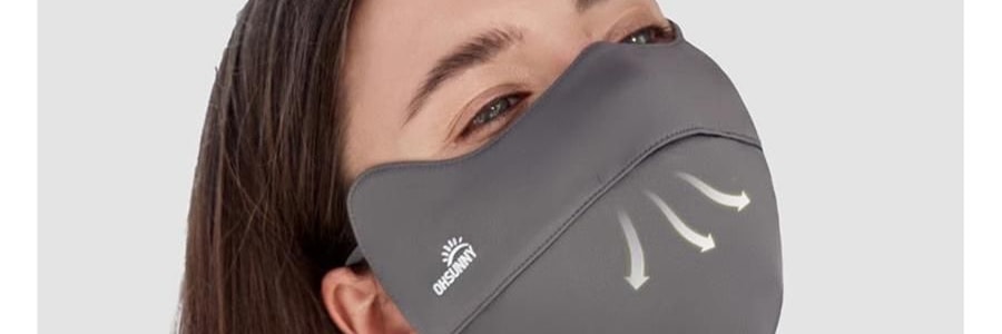 OHSUNNY 暮光系列 防晒护眼角口罩 面罩防晒黑 暗夜黑