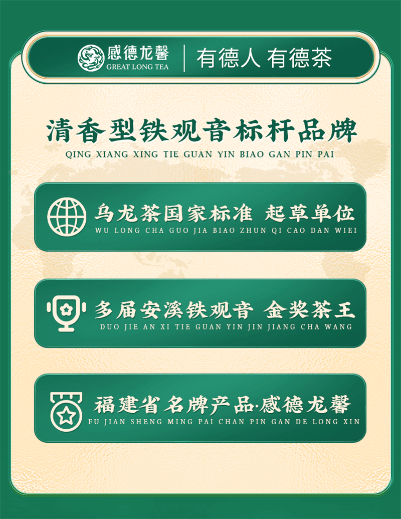 【中国直邮】 狮峰茶叶 清香型兰花香特级铁观音福建乌龙茶叶自饮口粮 252g/盒