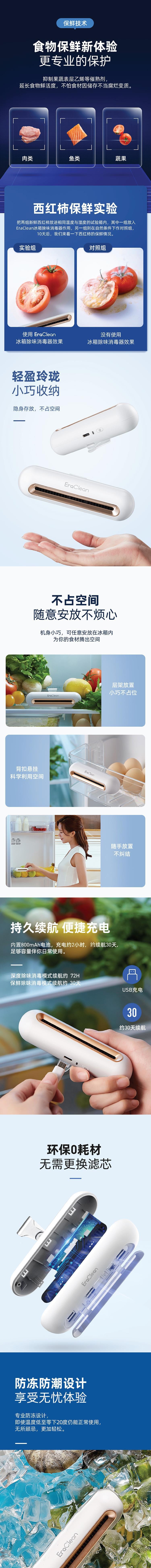 小米生態鏈 EraClean-世淨冰箱除味貼升級版2Pro CW-BS02 白色