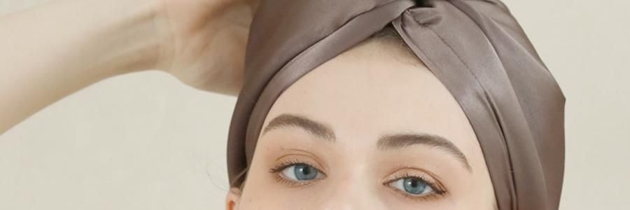 PANVIN盤易 乾髮帽 速乾科技時尚雙層強吸水 絲綢緞面禮盒 #香檳粉【嬰兒級7A抑菌】