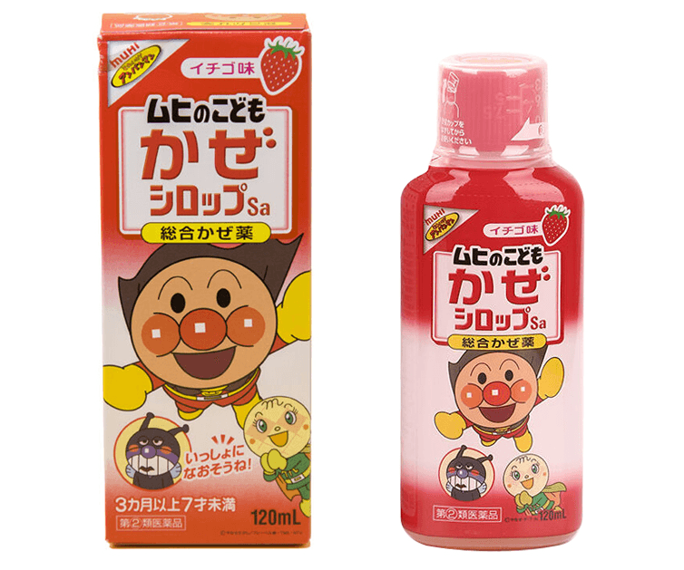 Anpanman Children Cough and Cold Day Syrup  strawberry flavors120ml