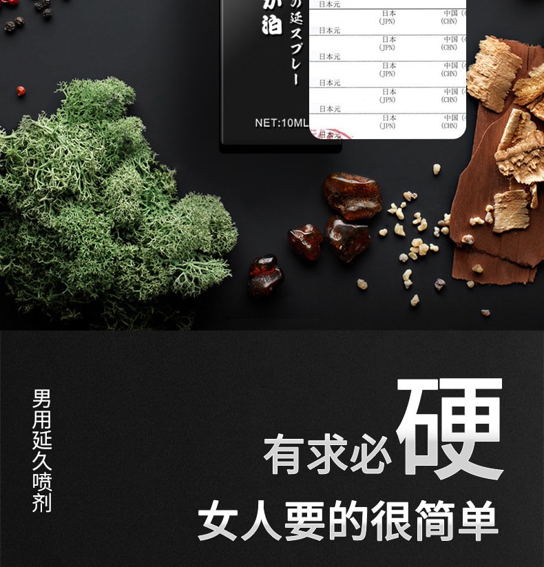 【中國直郵】舒奈美 新品 日本原液 男士外用縮時噴霧 10ml/1瓶