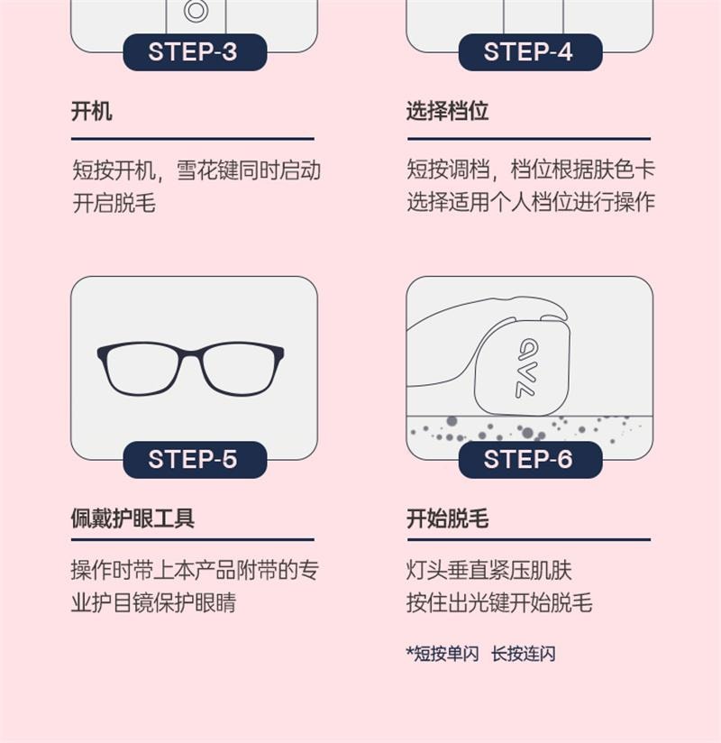 【中國直郵】 ovl 冰點除毛儀家用永久女私密腋下全身醫用雷射剃毛器 微光綠-3倍冰點pro 1個裝