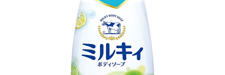 日本COW牛乳石鹼共進社 牛奶高保濕沐浴乳 清新留香 沐享絲滑 全家適用 550ml #柚子香