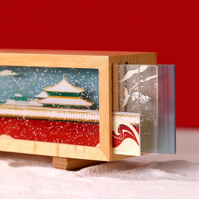 【中国直邮】 万比邻精选 故宫小夜灯木质 拍拍灯摆件博物馆文创氛围灯乔迁生日礼物