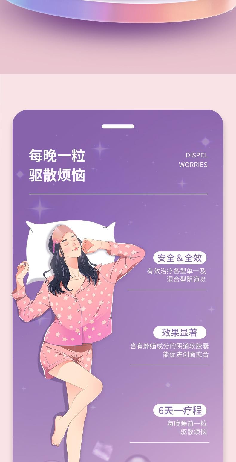 【中國直郵】 999 康婦特 硝呋太爾制黴素陰道軟膠囊 念珠菌性陰道炎婦科發炎栓6粒/盒