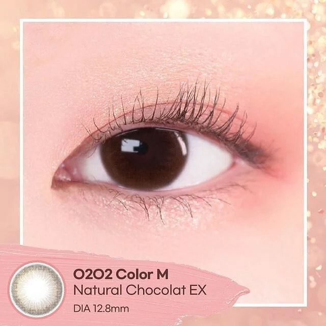 【韩国直邮】月抛 Clalen O2O2 M 巧色 Natural Chocolat EX 2片装 -8.00(800)