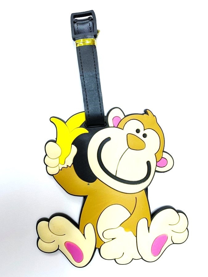 马来西亚 Funcart 微笑猴子行李牌 1pc
