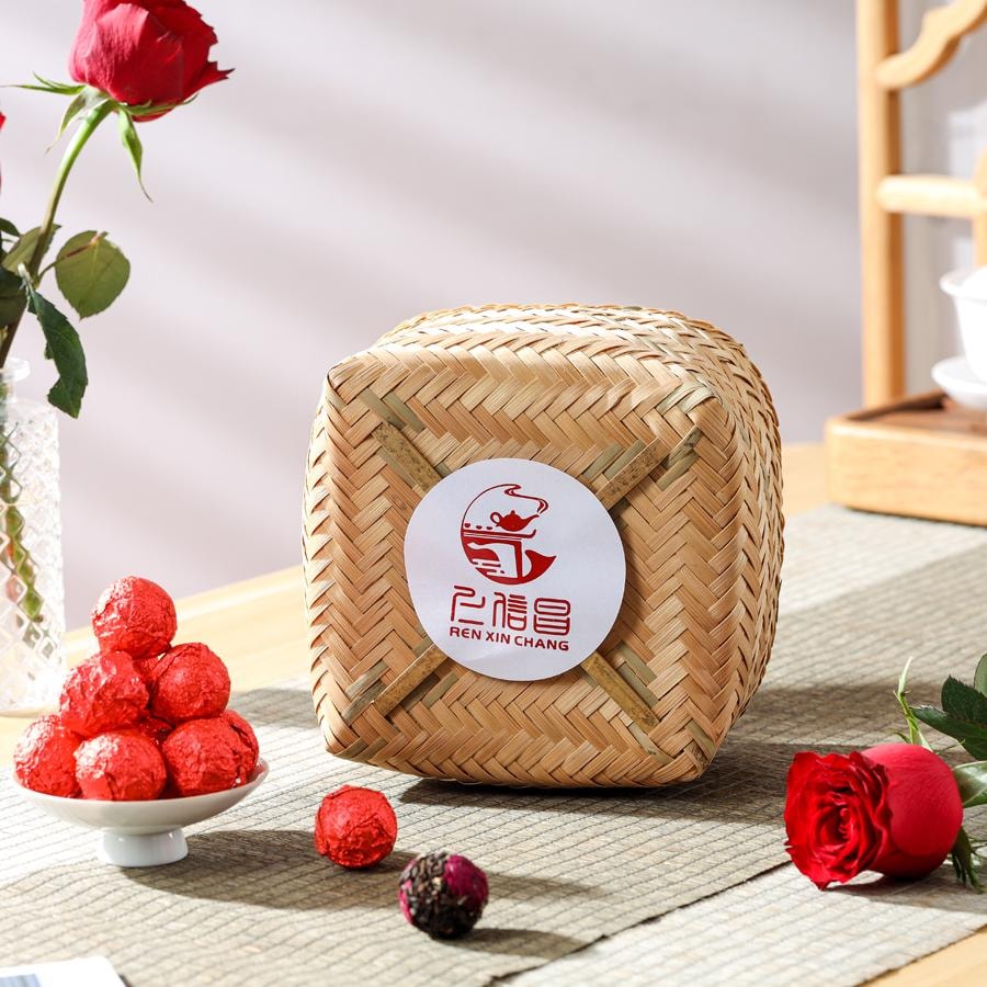 美国仁信昌 云南特产花茶龙珠 滇红玫瑰红茶 400g