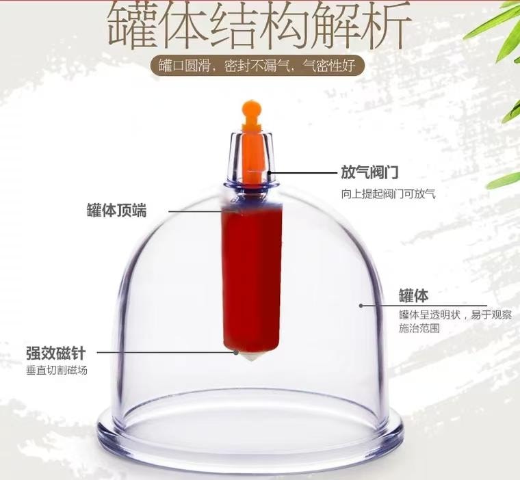 康祝 真空拔罐器 操作简单 可单人操作 吸力大 不漏气 12罐装 30年老品牌 赠拔罐经络养生书一本