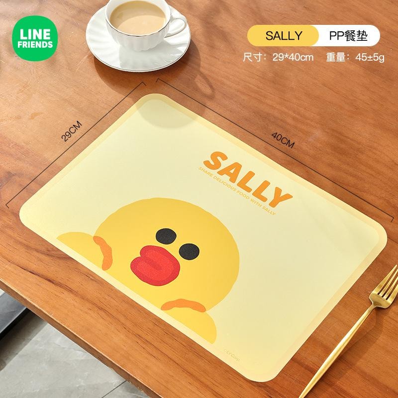 【中國直郵】日本 LINE FRIENDS 餐墊隔熱墊防燙餐桌墊杯墊 隔熱餐墊-CHOCO款 1個