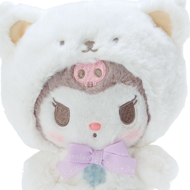 【日本直郵】日本三麗鷗SANRIO 冬季限定款 節日禮物 聖誕禮物 白熊版庫洛米玩偶娃娃 1個 16×10×20cm