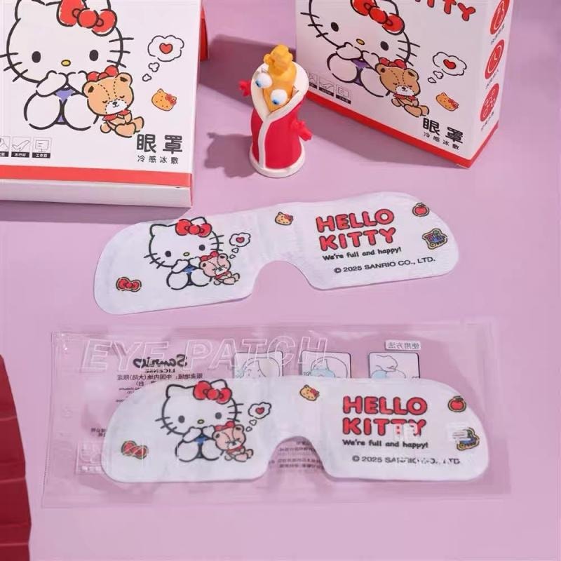  FOXTAIL SANRIO 三麗鷗冰敷眼罩 緩解眼部疲勞 一次性 卡通冰涼眼貼 - 1盒(6片裝) 美樂蒂