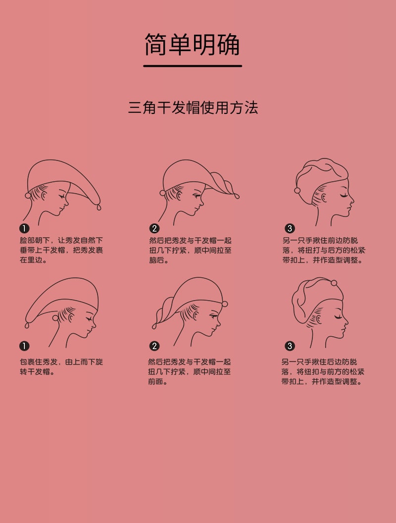 cartoon hair drying cap blue