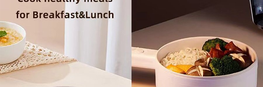 美國TAYAMA 電煮鍋 食物蒸籠一體鍋 多功能炒鍋小火鍋 一人食1.5L