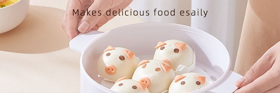 美國TAYAMA 電煮鍋 食物蒸籠一體鍋 多功能炒鍋小火鍋 一人食1.5L