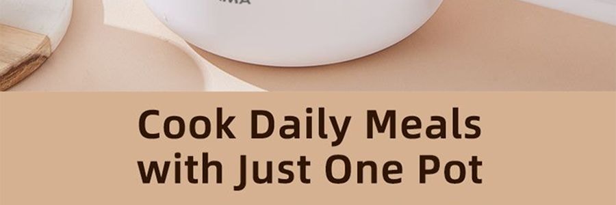 美國TAYAMA 電煮鍋 食物蒸籠一體鍋 多功能炒鍋小火鍋 一人食1.5L