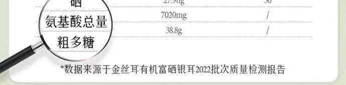 【中国直邮】 金丝耳 有机富硒银耳 60g*1罐套餐