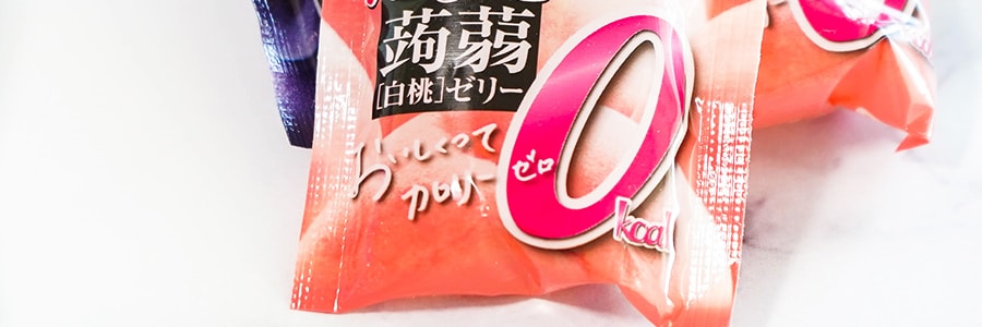 日本ORIHIRO 低卡高纖蒟蒻桃果凍 桃子口味+葡萄口味 12枚 216g