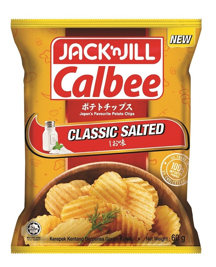 JACK N JILL Calbee Classic Salted Potato Chips 60g