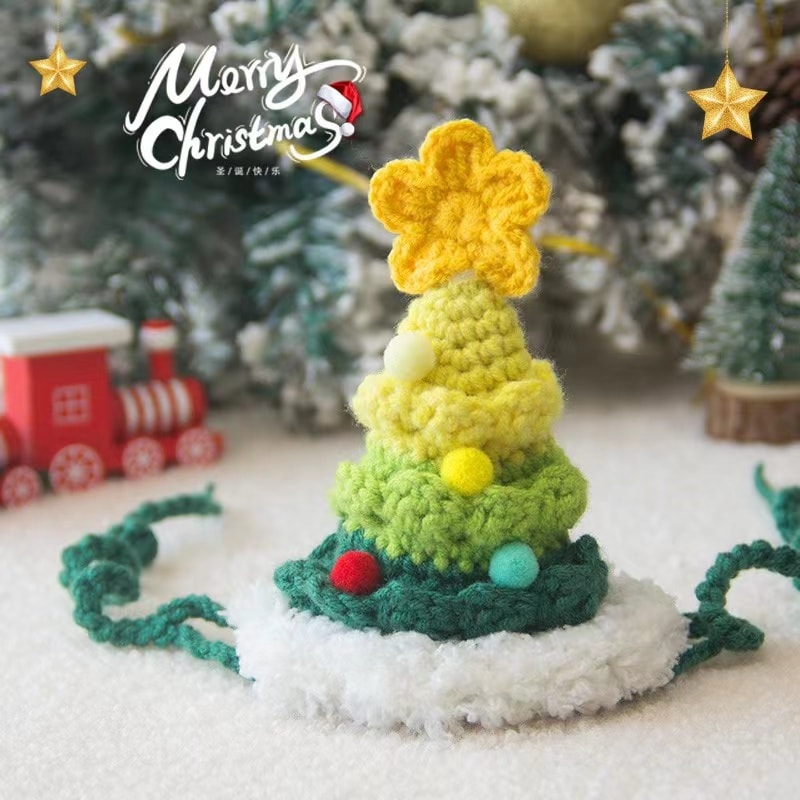 【中国直邮】 FOXTAIL 圣诞节宠物饰品 围脖挂饰/猫咪狗毛线装饰/围巾项圈/手工编织-B01麋鹿 1个*|预计到达时间3-4周