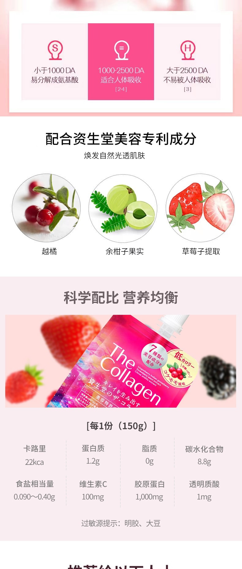 日本资生堂Shiseido绮丽 美肌瘦身果冻 150g 柚子口味