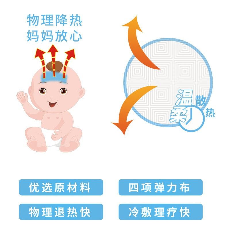 【中國直郵】嚴和 醫用退燒貼 嬰幼兒寶寶發熱物理降溫 4貼/盒(寶寶專用)