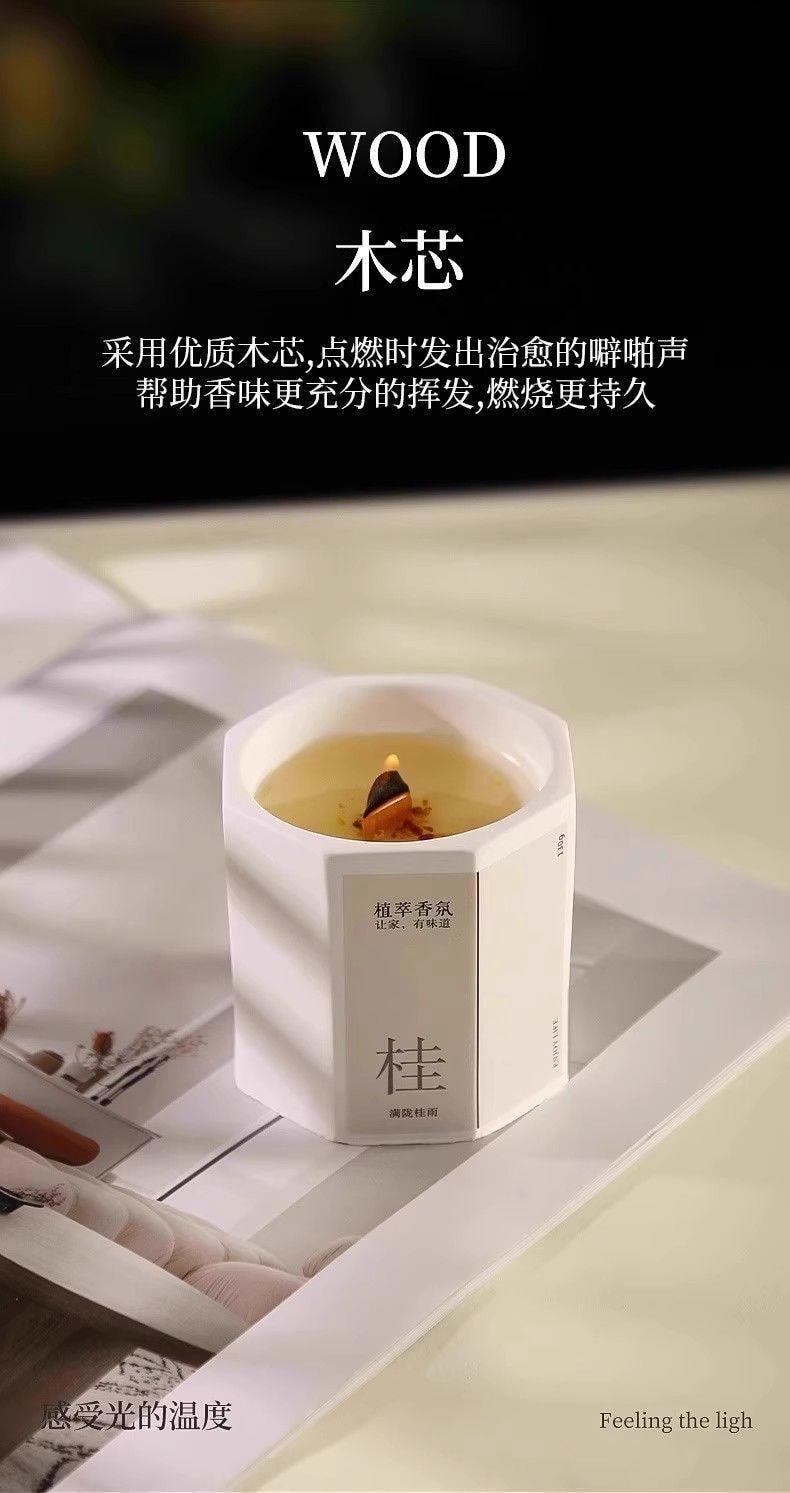  水月秦淮 【千年古城揚州梔子花+手工藝白瓷】室內香氛蠟燭梔子味 100g 臥室家用持久熏香室內小眾高級低溫禮物送女生禮品【一點就是滿滿初戀味】