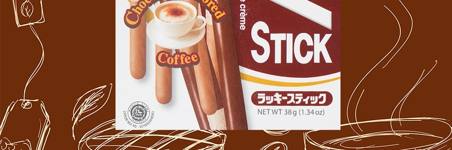 日本MEIJI明治 LUCKY 双层巧克力棒 咖啡味 38g