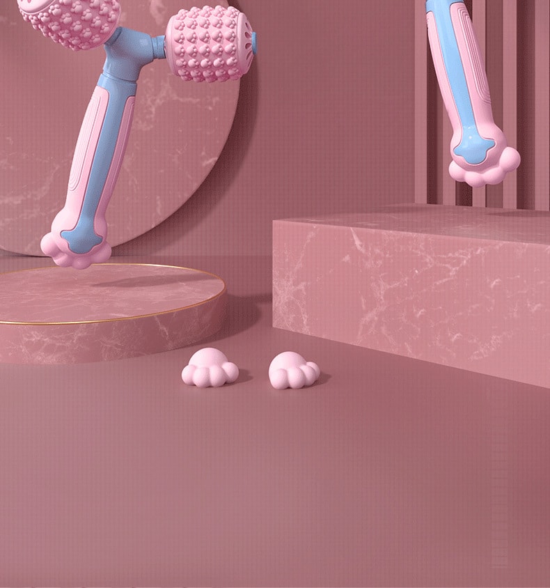 【中国直邮】中欧瑜伽硅胶按摩棒腿健身器材   猫爪硅胶款
