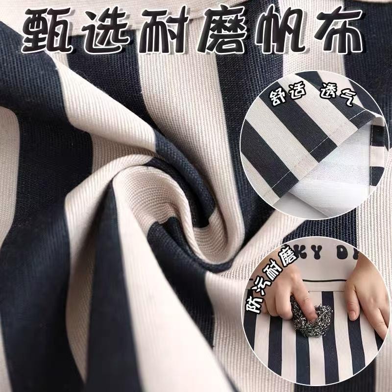 甄选好物 围裙家用厨房 透气做饭围腰 餐饮专用耐脏日系工作服女1条