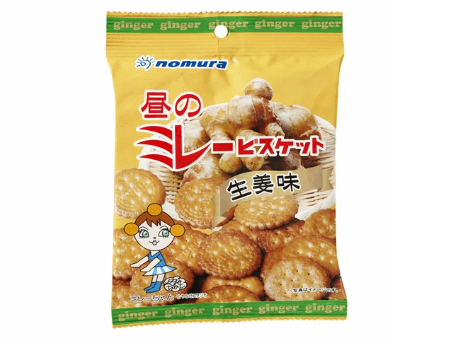 日本 野村 NOMURA 生姜口味煎豆美乐圆饼 70g