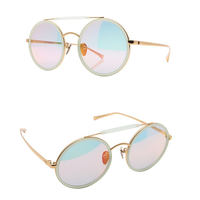 SUNGLASSES / AS026 / WHITE MINT PINK MIRROR