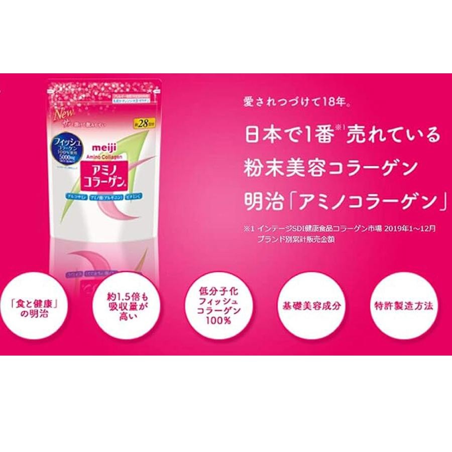 【日本直郵】日本 MEIJI明治 膠原蛋白粉 約28天量 196g